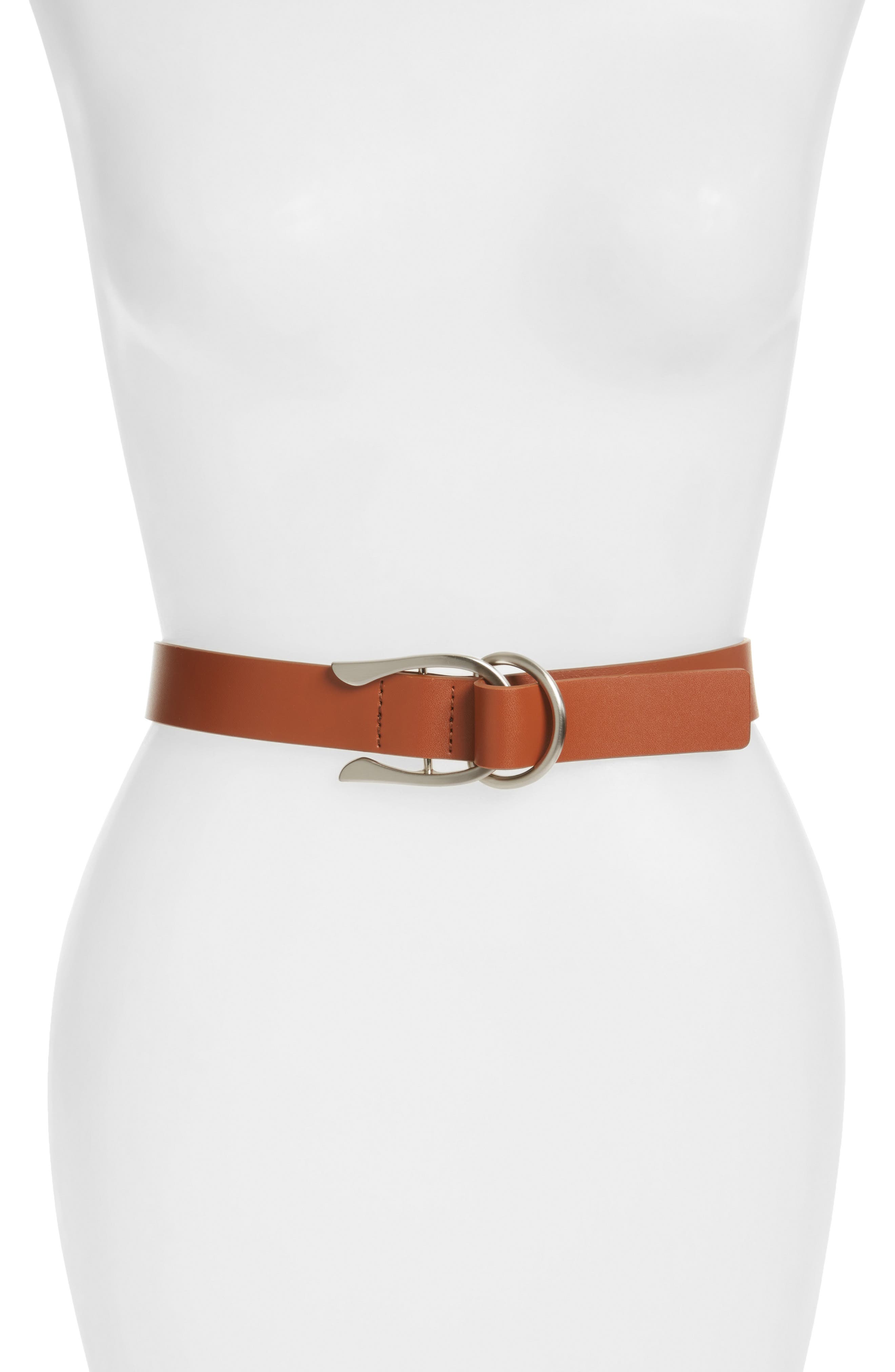 BeltsandStuds Women Designer Skinny Brown Dress Belt 